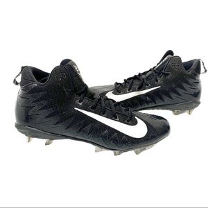 Nike Alpha Menace football cleats black size 12